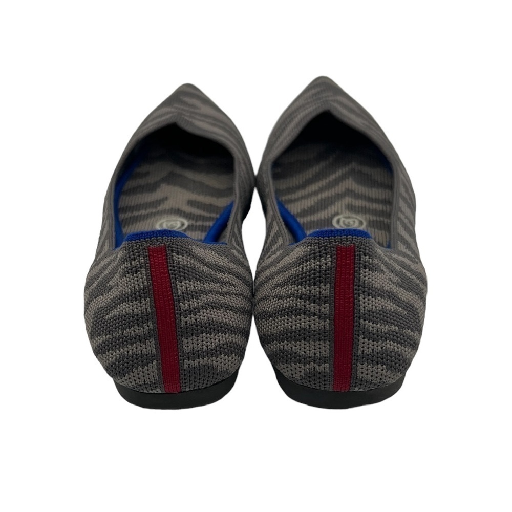 Rothy’s Gray On Gray The Point Zebra Striped Slip… - image 7